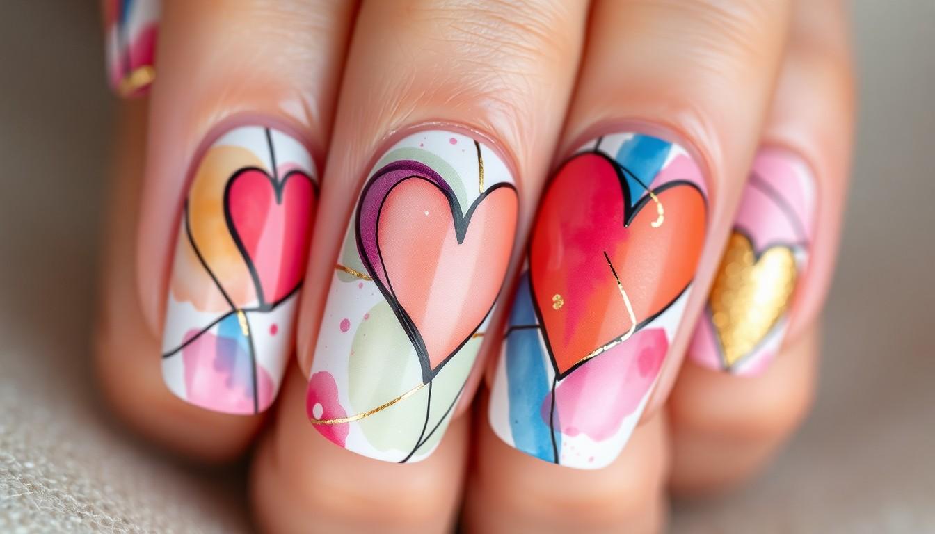 15 Adorable Heart Nail Ideas That Will Make Everyone Ask About Your Manicure 16 15 Adorable Heart Nail Ideas That Will Make Everyone Ask About Your Manicure 15