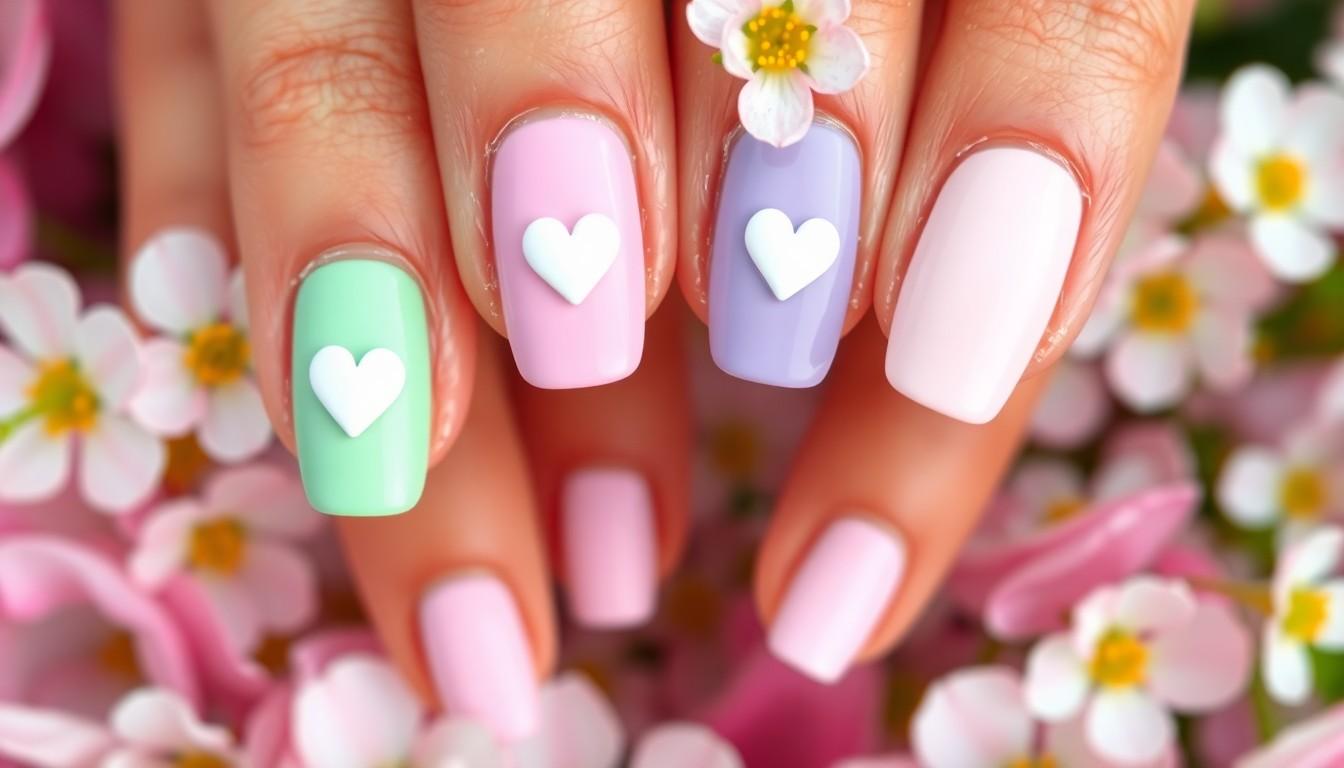 15 Adorable Heart Nail Ideas That Will Make Everyone Ask About Your Manicure 8 15 Adorable Heart Nail Ideas That Will Make Everyone Ask About Your Manicure 7