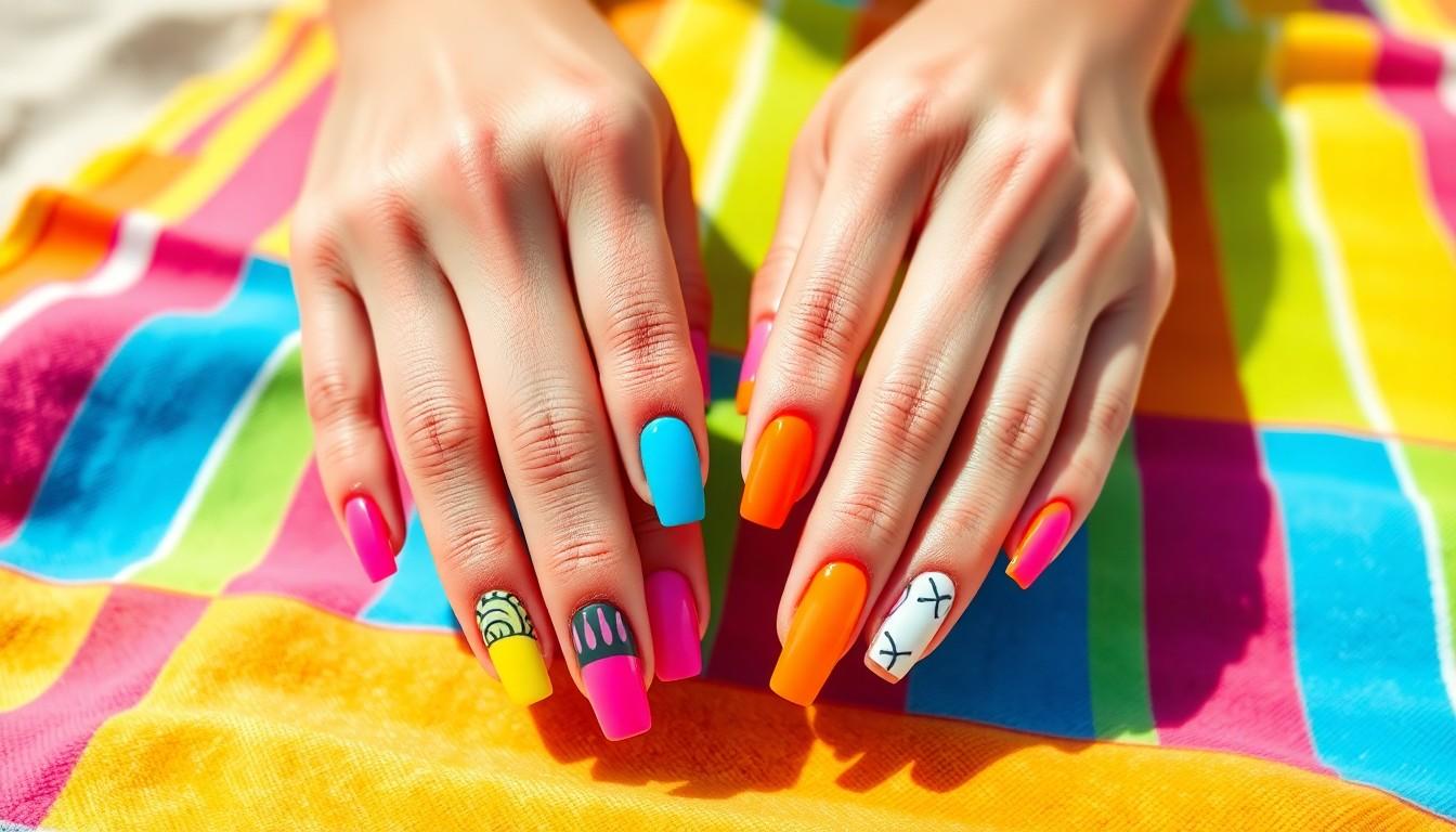 20 Stunning Summer Almond Nail Ideas: From Tropical Sunsets to Wedding-Ready Designs 14 20 Stunning Summer Almond Nail Ideas: From Tropical Sunsets to Wedding-Ready Designs 13