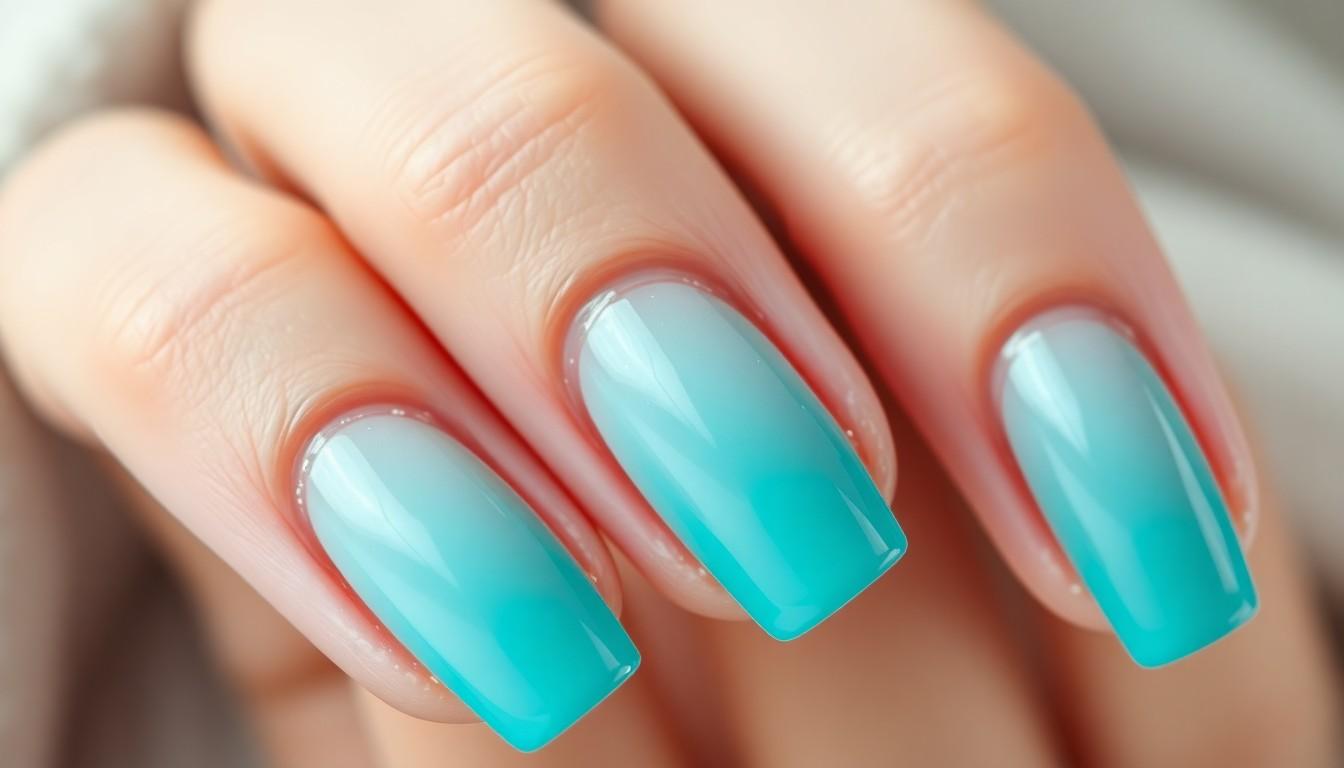 20 Stunning Turquoise Nail Ideas: From Marble Effects to Glittery French Tips 9