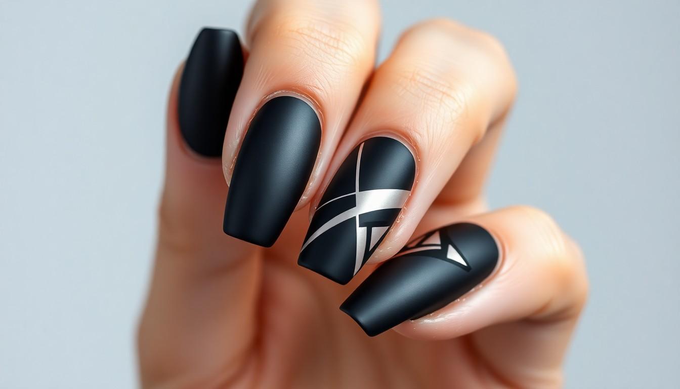15 Stunning Matte Black Nail Ideas You Need to Try Now | From Minimalist to Gothic 6 15 Stunning Matte Black Nail Ideas You Need to Try Now | From Minimalist to Gothic 5