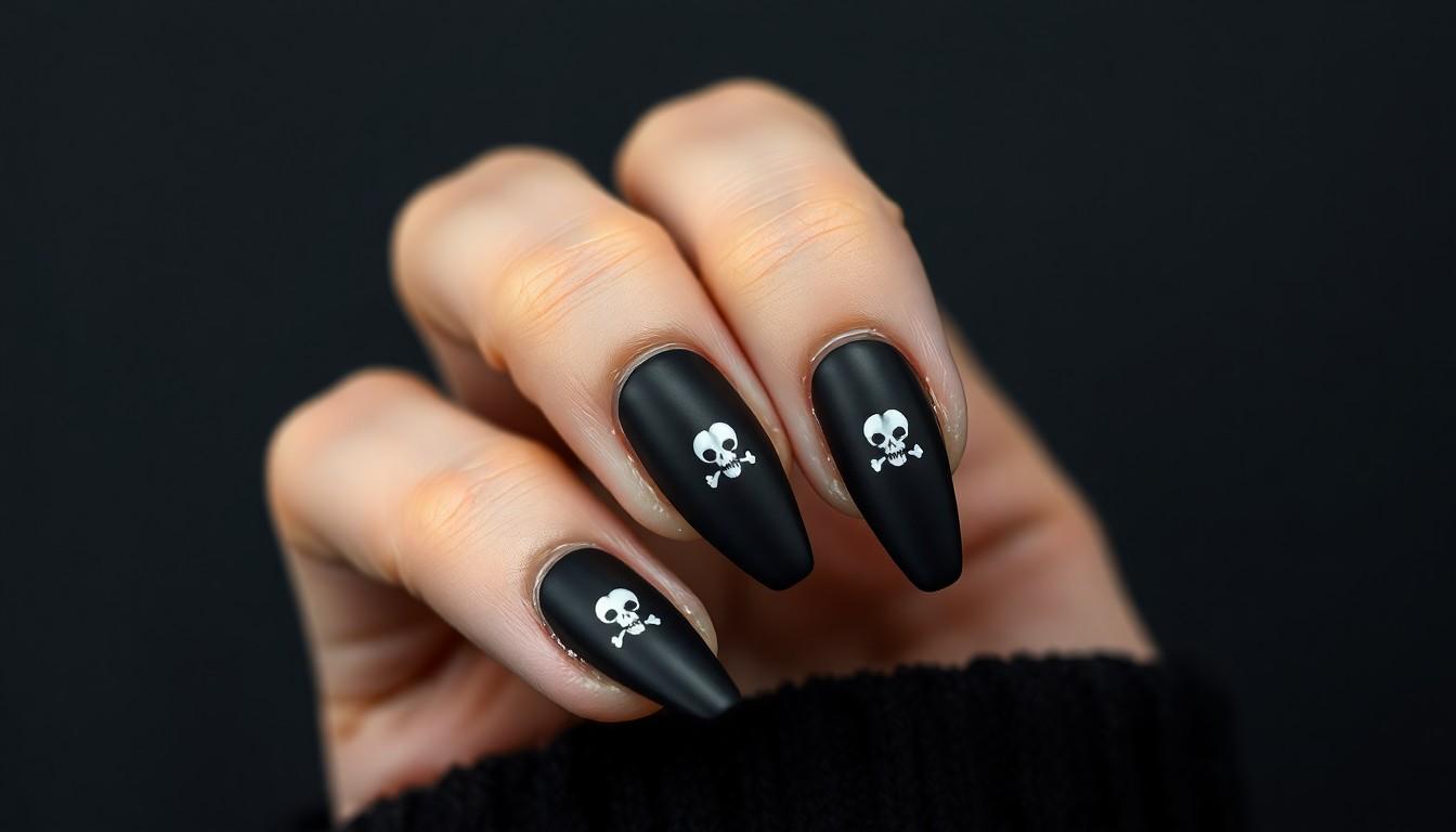 15 Stunning Matte Black Nail Ideas You Need to Try Now | From Minimalist to Gothic 10 15 Stunning Matte Black Nail Ideas You Need to Try Now | From Minimalist to Gothic 9