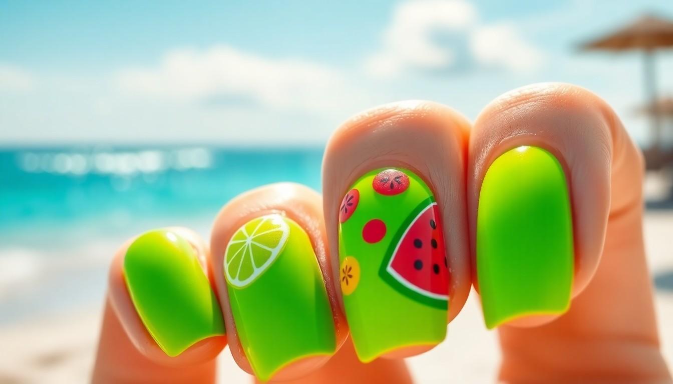 15 Fresh Lime Green Nail Ideas That Pop: Summer's Hottest Manicure Trend | 2025 Guide 10 15 Fresh Lime Green Nail Ideas That Pop: Summer's Hottest Manicure Trend | 2025 Guide 9