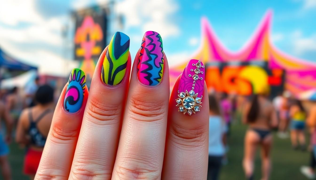 10 Dazzling Festival Nail Ideas to Make You Stand Out in the Crowd | 2025 Guide 18 10 Dazzling Festival Nail Ideas to Make You Stand Out in the Crowd | 2025 Guide 17