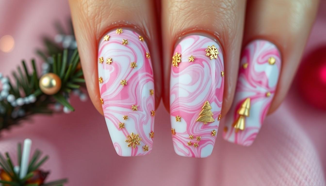20 Glamorous Pink Christmas Nail Ideas for Holiday Magic | Festive 2025 Designs 18 20 Glamorous Pink Christmas Nail Ideas for Holiday Magic | Festive 2025 Designs 17