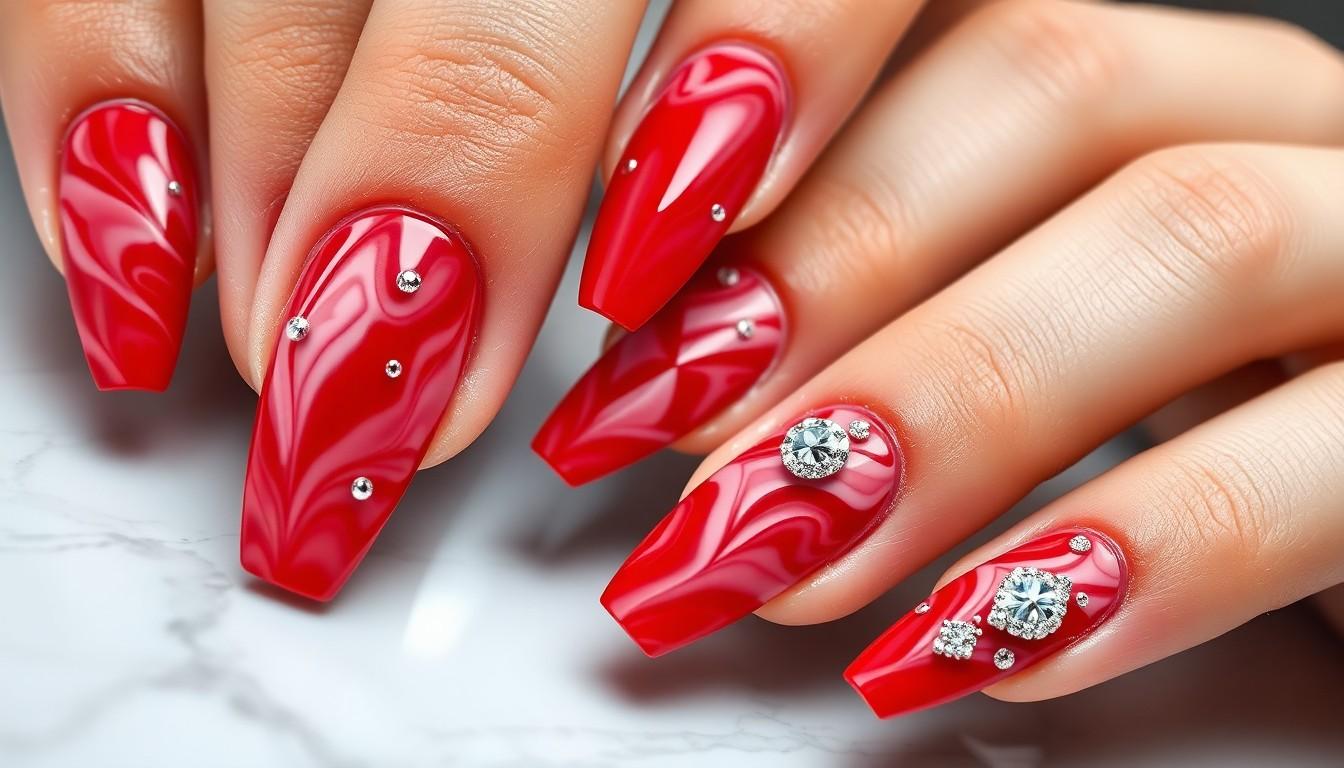 25 Stunning Red Acrylic Nail Ideas for Every Occasion | 2025 Style Guide 8 25 Stunning Red Acrylic Nail Ideas for Every Occasion | 2025 Style Guide 7