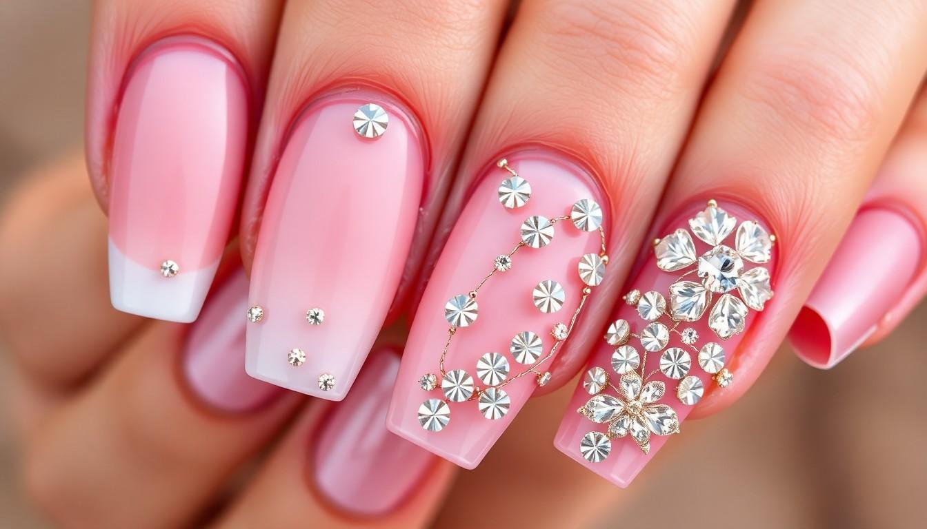 10 Stunning Rhinestone Nail Ideas That Will Make Your Manicure Sparkle | 2025 Trends 10 10 Stunning Rhinestone Nail Ideas That Will Make Your Manicure Sparkle | 2025 Trends 9