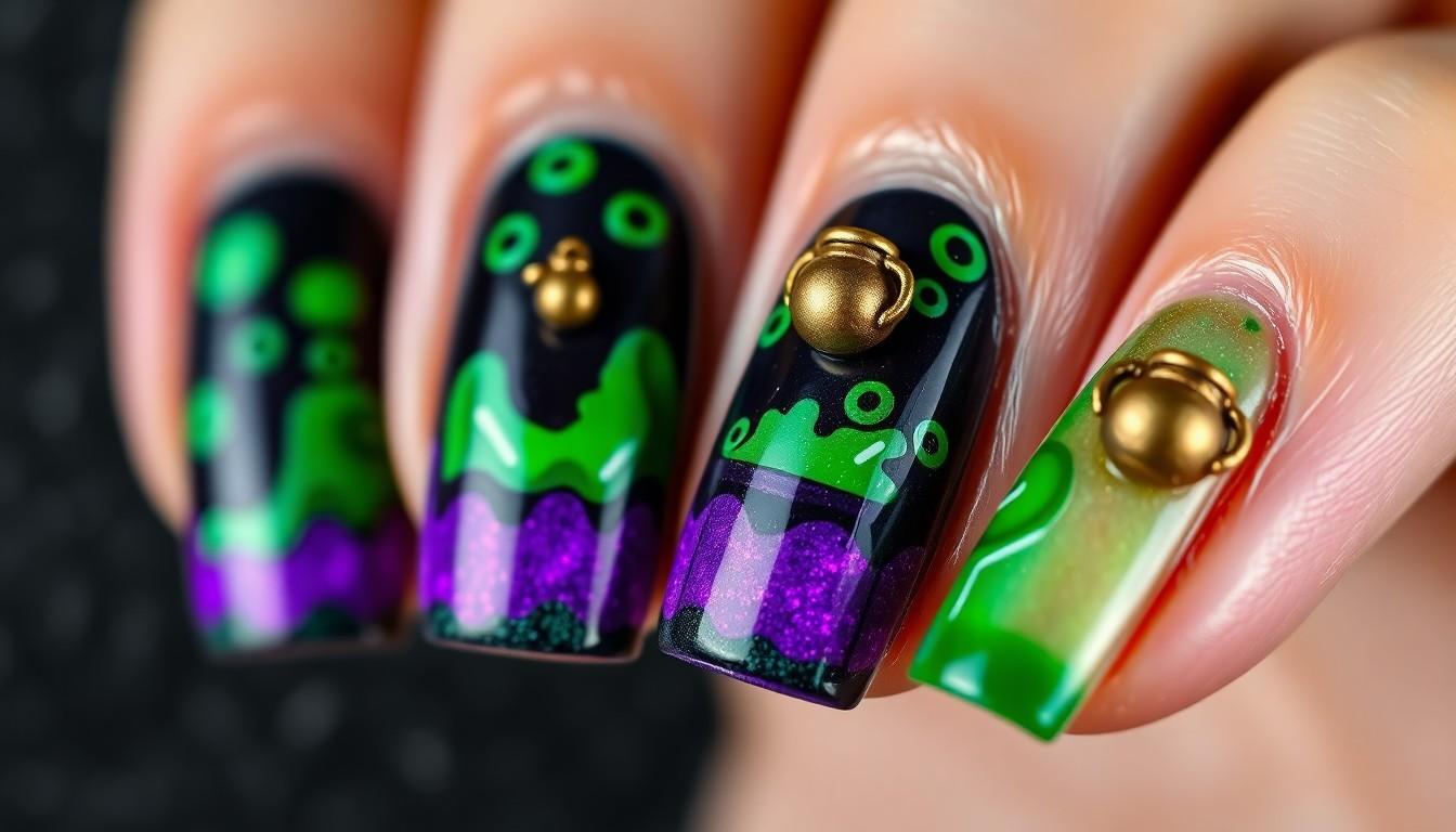 10 Spellbinding Witch Nail Ideas for a Wickedly Stylish Manicure | Halloween & Beyond 4 10 Spellbinding Witch Nail Ideas for a Wickedly Stylish Manicure | Halloween & Beyond 3