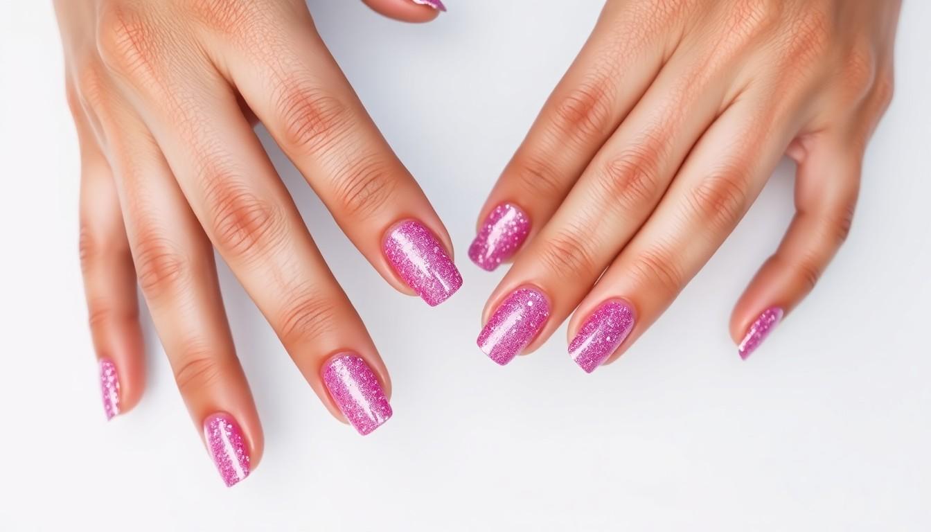 15 Stunning Pink Glitter Nail Ideas for Every Occasion | Sparkle in Style 18 15 Stunning Pink Glitter Nail Ideas for Every Occasion | Sparkle in Style 17