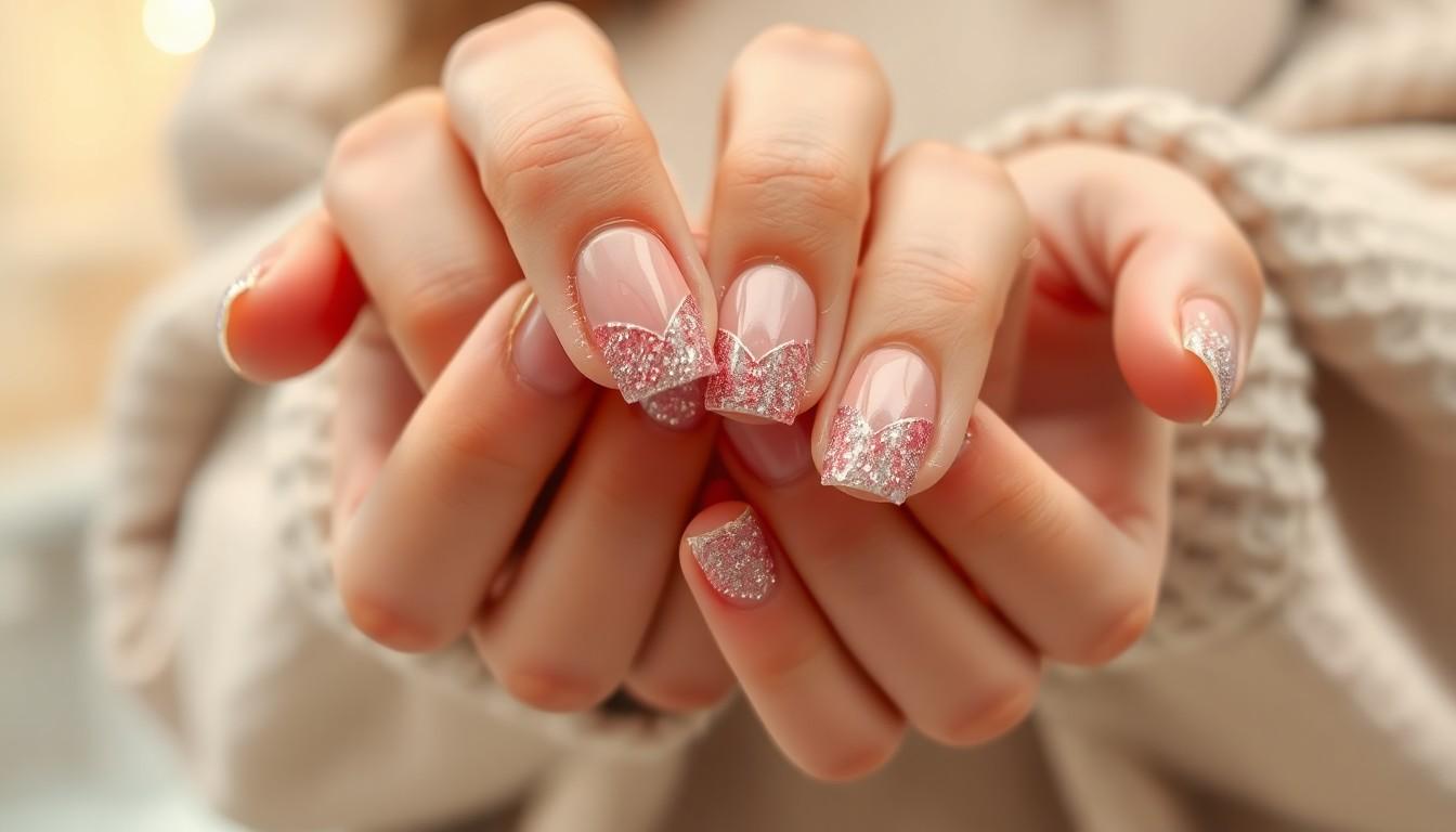 15 Stunning Pink Glitter Nail Ideas for Every Occasion | Sparkle in Style 2 15 Stunning Pink Glitter Nail Ideas for Every Occasion | Sparkle in Style 1