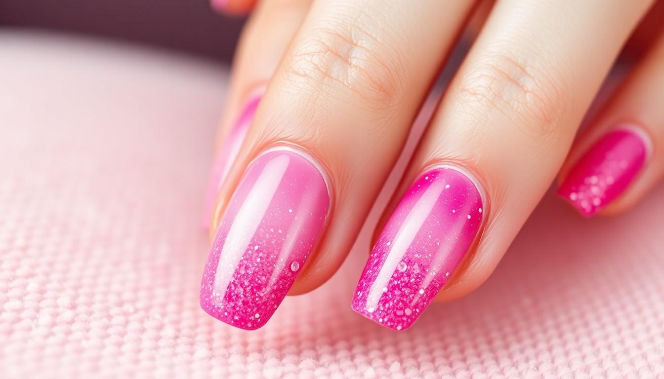 15 Stunning Pink Glitter Nail Ideas for Every Occasion | Sparkle in Style 6 15 Stunning Pink Glitter Nail Ideas for Every Occasion | Sparkle in Style 5