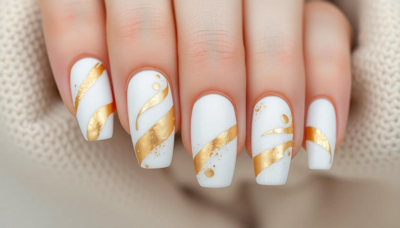15 Elegant White and Gold Nail Ideas for Any Occasion | Trending 2025 Designs 14 15 Elegant White and Gold Nail Ideas for Any Occasion | Trending 2025 Designs 13